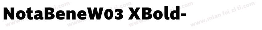 NotaBeneW03 XBold字体转换